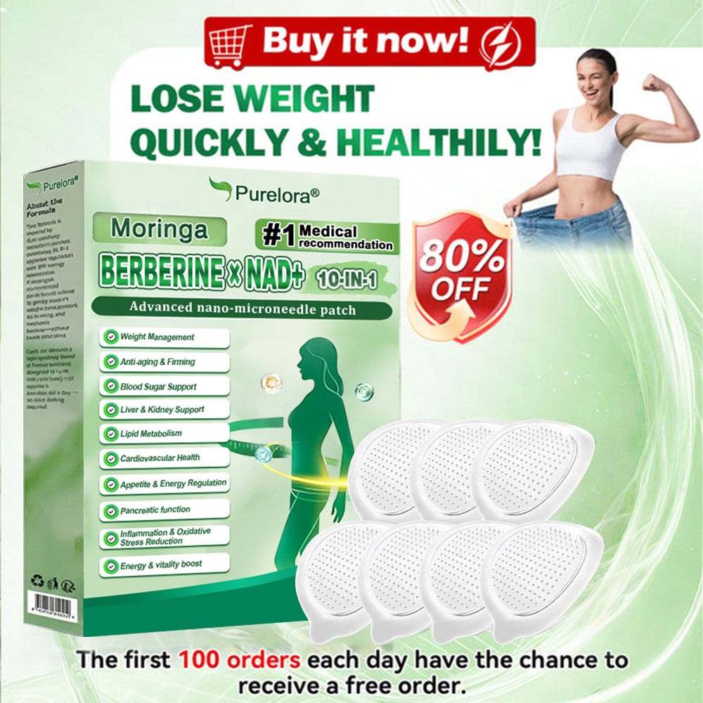 🏆 Best Seller | Purelora® Moringa Berberine × NAD⁺ 10-in-1 Nano Microneedle Patch (Just once daily, visible changes in 7 days) ✅ Supports weight management, loose skin, diabetes care, sleep apnea, joint comfort, and more