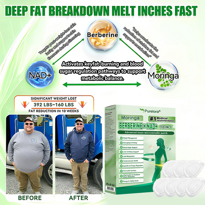 🏆 Best Seller | Purelora® Moringa Berberine × NAD⁺ 10-in-1 Nano Microneedle Patch (Just once daily, visible changes in 7 days) ✅ Supports weight management, loose skin, diabetes care, sleep apnea, joint comfort, and more