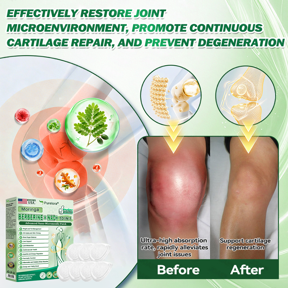 🔥 Customer Favorite | Purelora® Moringa Berberine × NAD⁺ 10-in-1 Nano Microneedle Patch (Just once daily, visible changes in 7 days) ✅ Supports weight management, loose skin, diabetes care, sleep apnea, joint comfort, and more