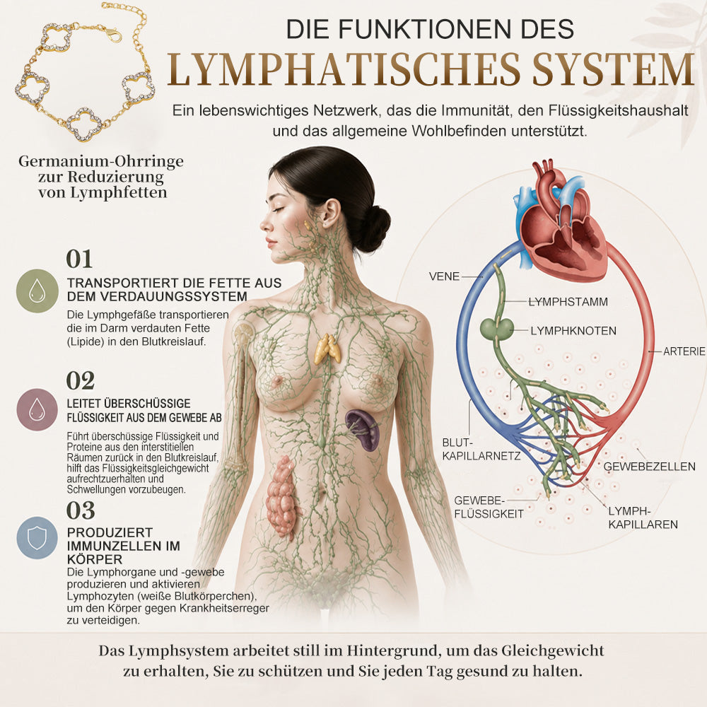 (SONDERVERKAUF – LETZTER TAG: -80 % 🔥) Glücksarmband mit vierblättrigem Kleeblatt – Lymph-Vitalität und Magnettherapie
