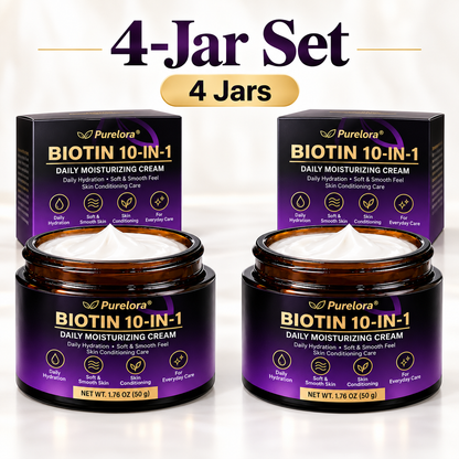PURELORA® Biotin Daily Moisturizing Cream – 10-in-1 Formula for Everyday Skin Care