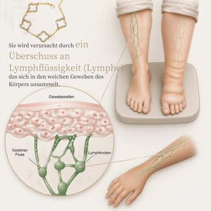 (SONDERVERKAUF – LETZTER TAG: -80 % 🔥) Glücksarmband mit vierblättrigem Kleeblatt – Lymph-Vitalität und Magnettherapie