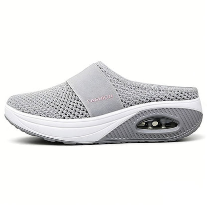 🏆 LAST DAY SALE-80% OFF 🔥 BQODQO® Diabetic Air-Cushion Slip-On Walking Shoes, Orthopedic Diabetic Slippers, with Arch-Support for Women
