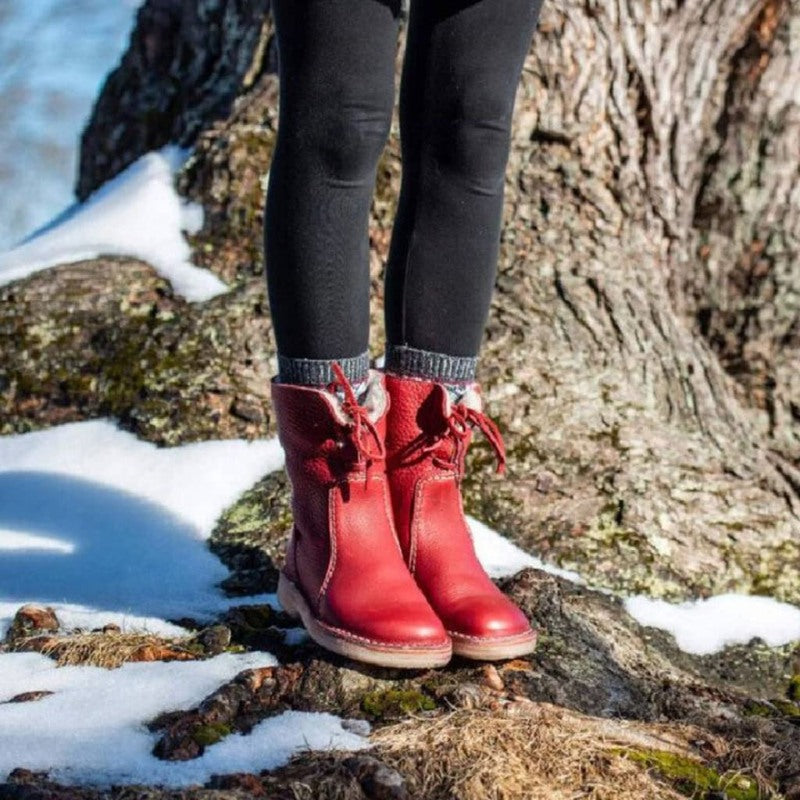 🔥 LETZTER TAG: 75 % RABATT – Wasserdichte orthopädische Winterstiefel aus Leder mit Wollfutter