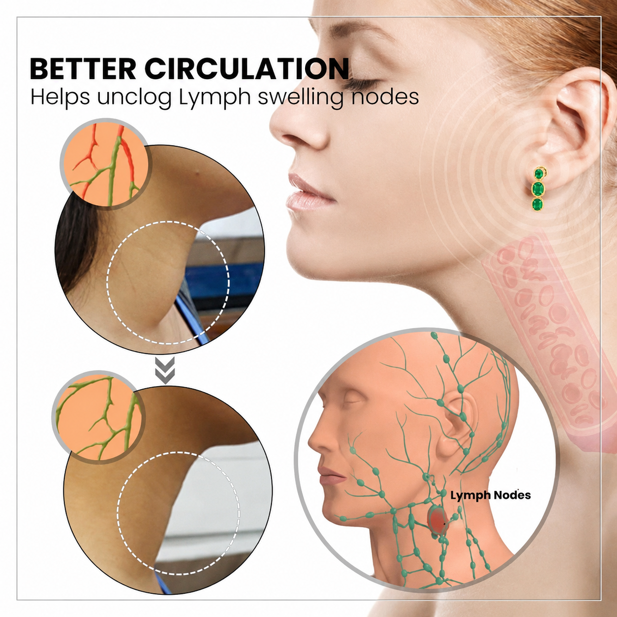 🔥 LAST DAY SALE-80% OFF 💎Czticle® Histone Magnetology Lymphvity Germanium Earrings