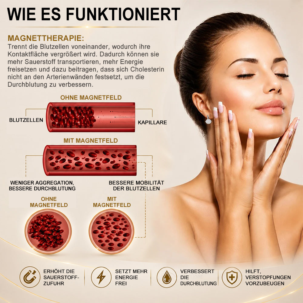 (SONDERVERKAUF – LETZTER TAG: -80 % 🔥) Glücksarmband mit vierblättrigem Kleeblatt – Lymph-Vitalität und Magnettherapie