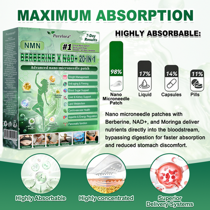Online Pharmacy | 𝐏𝐮𝐫𝐞𝐥𝐨𝐫𝐚® 𝐍𝐌𝐍 𝐁𝐄𝐑𝐁𝐄𝐑𝐈𝐍𝐄 𝐱 𝐍𝐀𝐃 𝟐𝟎-𝐢𝐧-𝟏 𝐀𝐝𝐯𝐚𝐧𝐜𝐞𝐝 𝐍𝐚𝐧𝐨 𝐌𝐢𝐜𝐫𝐨𝐧𝐞𝐞𝐝𝐥𝐞 𝐏𝐚𝐭𝐜𝐡  (Just once daily, visible changes in 7 days) ✅ Supports weight management, loose skin, diabetes care, sleep apnea, joint comfort, and more
