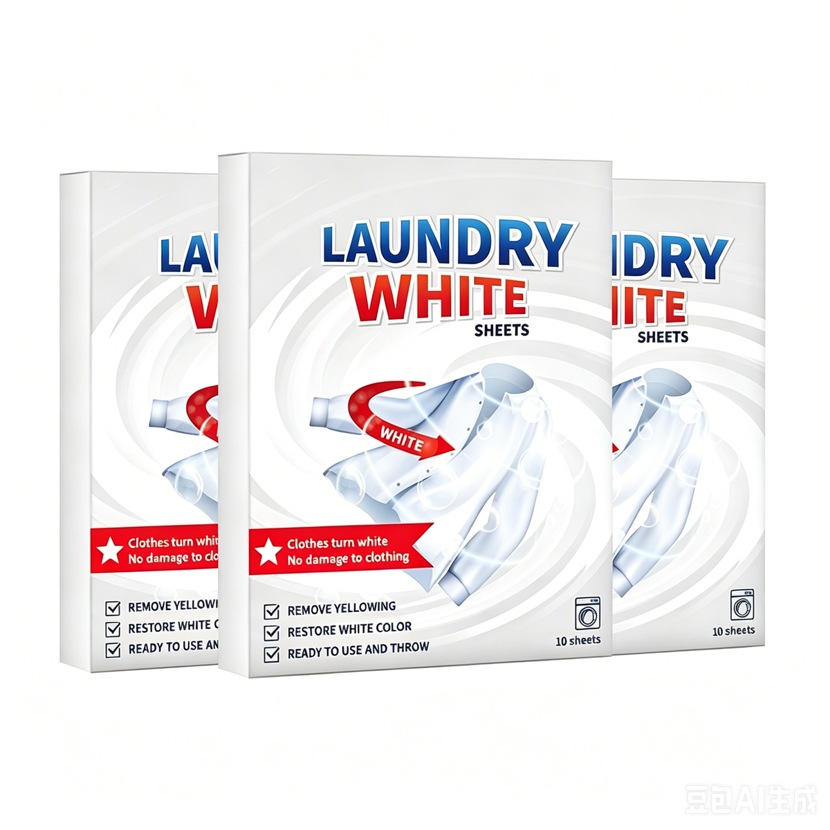 🤍Last Day 50% OFF--Deep Cleaning Laundry Whitening Sheets🌿