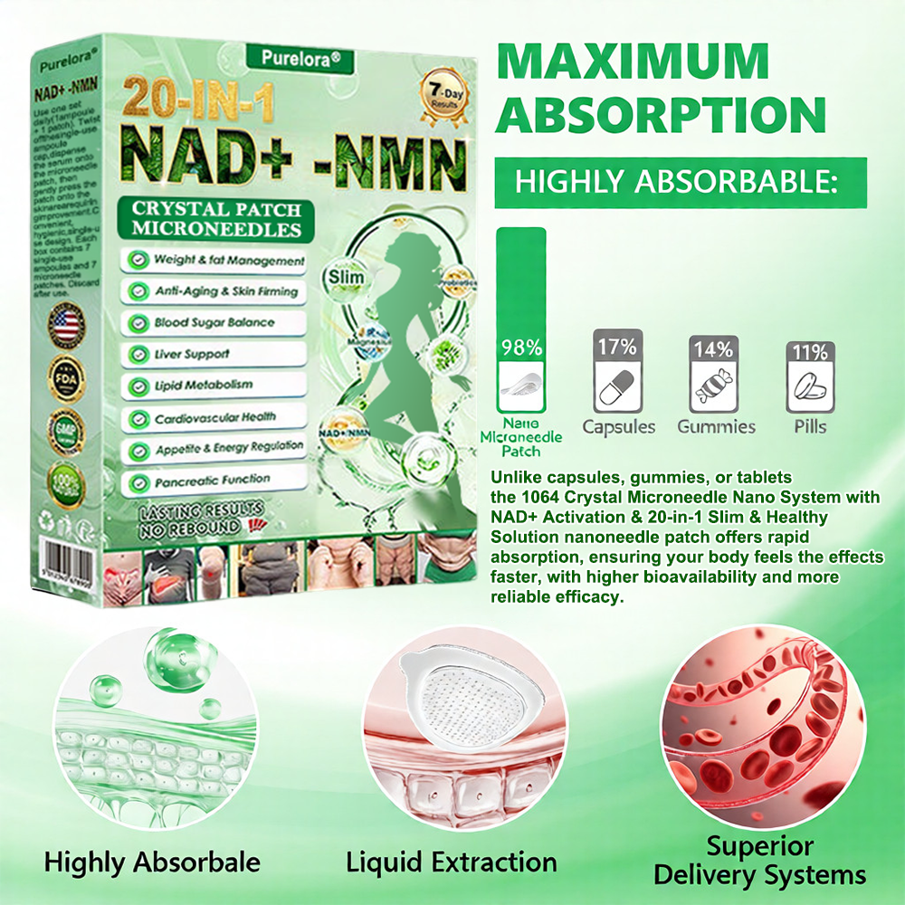 🔥New Arrival| Purelora® 1064 Crystal Microneedle Nano System with NAD⁺ Activation & 20-in-1 Slim & Healthy Pacth Solution