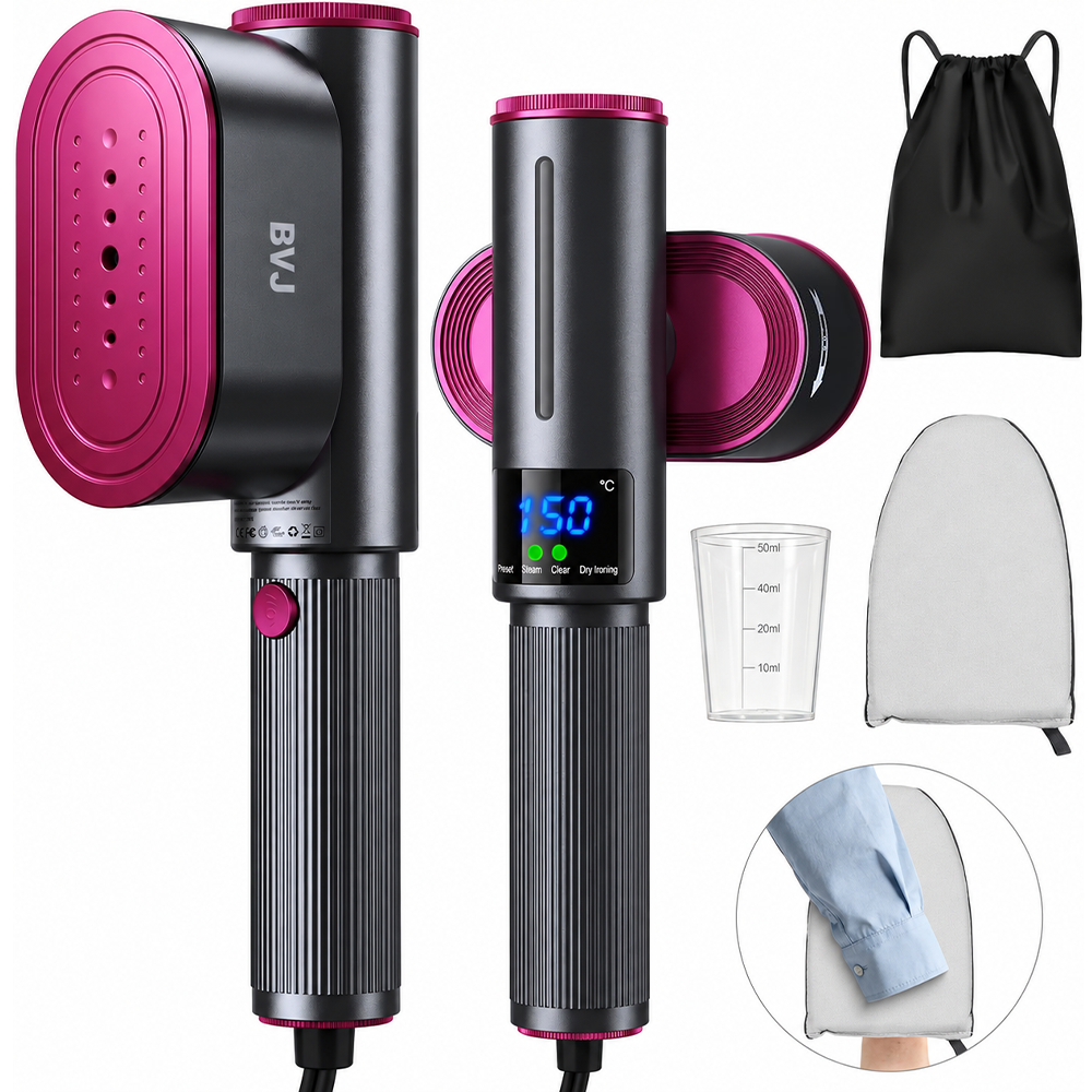 🔥 𝑳𝑨𝑺𝑻 𝑫𝑨𝒀 𝑺𝑨𝑳𝑬-50% 𝑶𝑭𝑭 🔥 1200W 2-in-1 Handheld Garment Steamer & Iron – Fast Heat-Up, Portable Travel Steamer