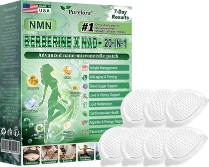 🏥Online Pharmacy | 𝐏𝐮𝐫𝐞𝐥𝐨𝐫𝐚® 𝐍𝐌𝐍 𝐁𝐄𝐑𝐁𝐄𝐑𝐈𝐍𝐄 𝐱 𝐍𝐀𝐃 𝟐𝟎-𝐢𝐧-𝟏 𝐀𝐝𝐯𝐚𝐧𝐜𝐞𝐝 𝐍𝐚𝐧𝐨 𝐌𝐢𝐜𝐫𝐨𝐧𝐞𝐞𝐝𝐥𝐞 𝐏𝐚𝐭𝐜𝐡  (Just once daily, visible changes in 7 days) ✅ Supports weight management, loose skin, diabetes care, sleep apnea, joint comfort, and more