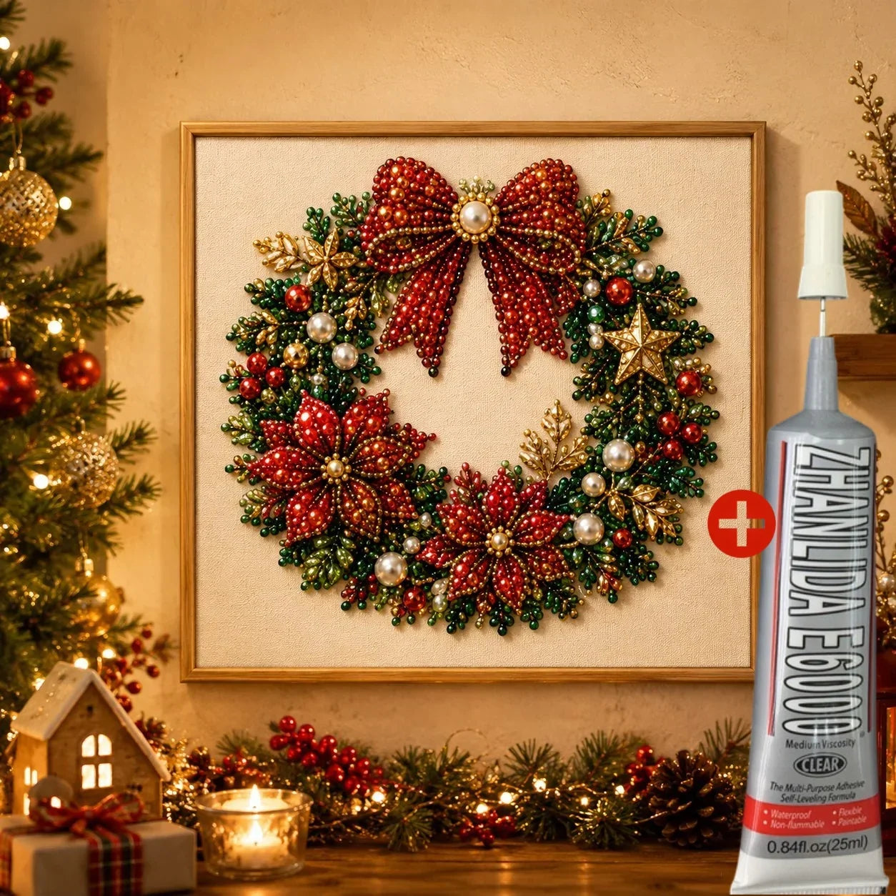 🧘Relaxing & Beginner-Friendly - 🎨💎DIY Christmas Pearl Art Kit