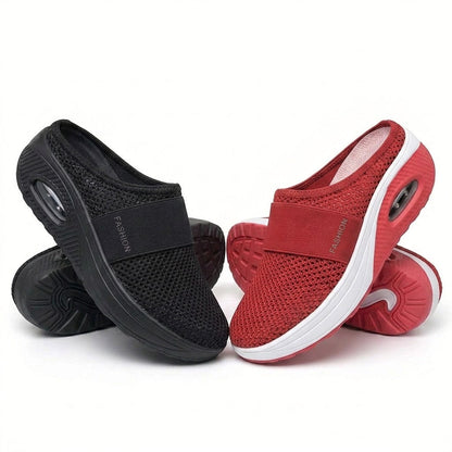 🏆 LAST DAY SALE-80% OFF 🔥 BQODQO® Diabetic Air-Cushion Slip-On Walking Shoes, Orthopedic Diabetic Slippers, with Arch-Support for Women