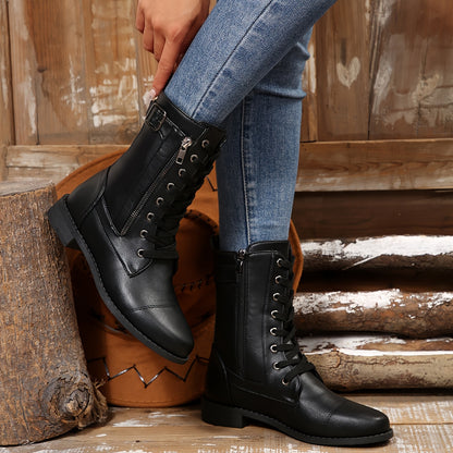 🔥Letzter Tag: 50 % Rabatt – Damen-Lederstiefel mit Reißverschluss – Weite Passform, gepolsterte Sohle zur Schmerzlinderung beim Reiten