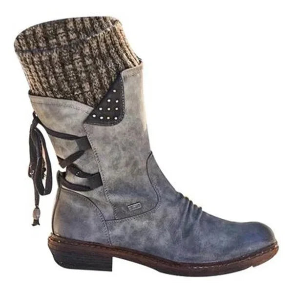 🔥 LETZTER TAG – 80 % RABATT 💯 Damen Winterstiefel mit orthopädischer Unterstützung, Schleifendetail & warmer Wollfütterung