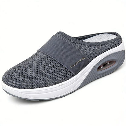 🏆 LAST DAY SALE-80% OFF 🔥 BQODQO® Diabetic Air-Cushion Slip-On Walking Shoes, Orthopedic Diabetic Slippers, with Arch-Support for Women