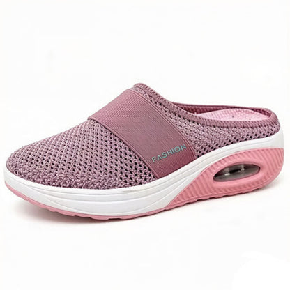 🏆 LAST DAY SALE-80% OFF 🔥 BQODQO® Diabetic Air-Cushion Slip-On Walking Shoes, Orthopedic Diabetic Slippers, with Arch-Support for Women