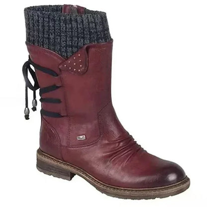🔥 LETZTER TAG – 80 % RABATT 💯 Damen Winterstiefel mit orthopädischer Unterstützung, Schleifendetail & warmer Wollfütterung