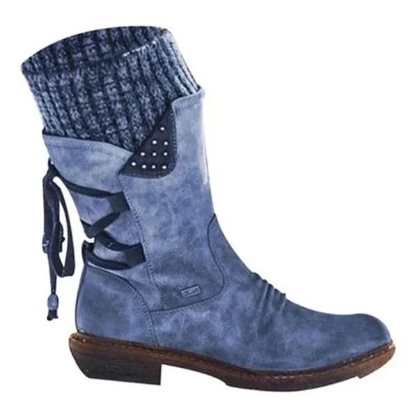 🔥 LETZTER TAG – 80 % RABATT 💯 Damen Winterstiefel mit orthopädischer Unterstützung, Schleifendetail & warmer Wollfütterung