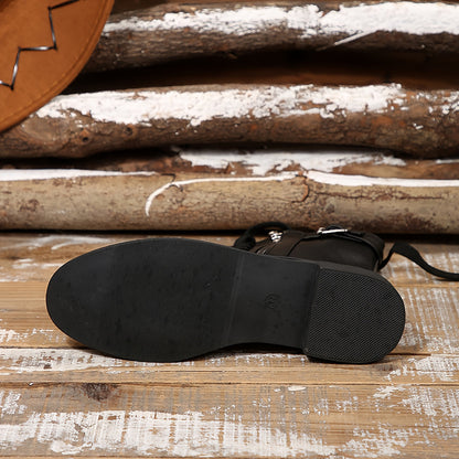 🔥Letzter Tag: 50 % Rabatt – Damen-Lederstiefel mit Reißverschluss – Weite Passform, gepolsterte Sohle zur Schmerzlinderung beim Reiten