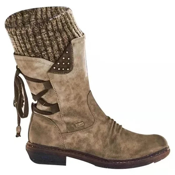 🔥 LETZTER TAG – 80 % RABATT 💯 Damen Winterstiefel mit orthopädischer Unterstützung, Schleifendetail & warmer Wollfütterung