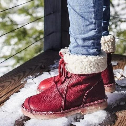 🔥 LETZTER TAG: 75 % RABATT – Wasserdichte orthopädische Winterstiefel aus Leder mit Wollfutter