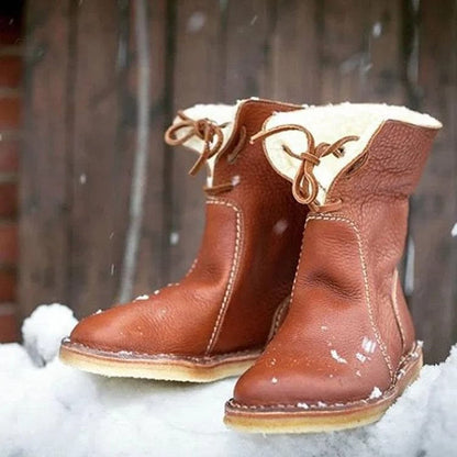 🔥 LETZTER TAG: 75 % RABATT – Wasserdichte orthopädische Winterstiefel aus Leder mit Wollfutter