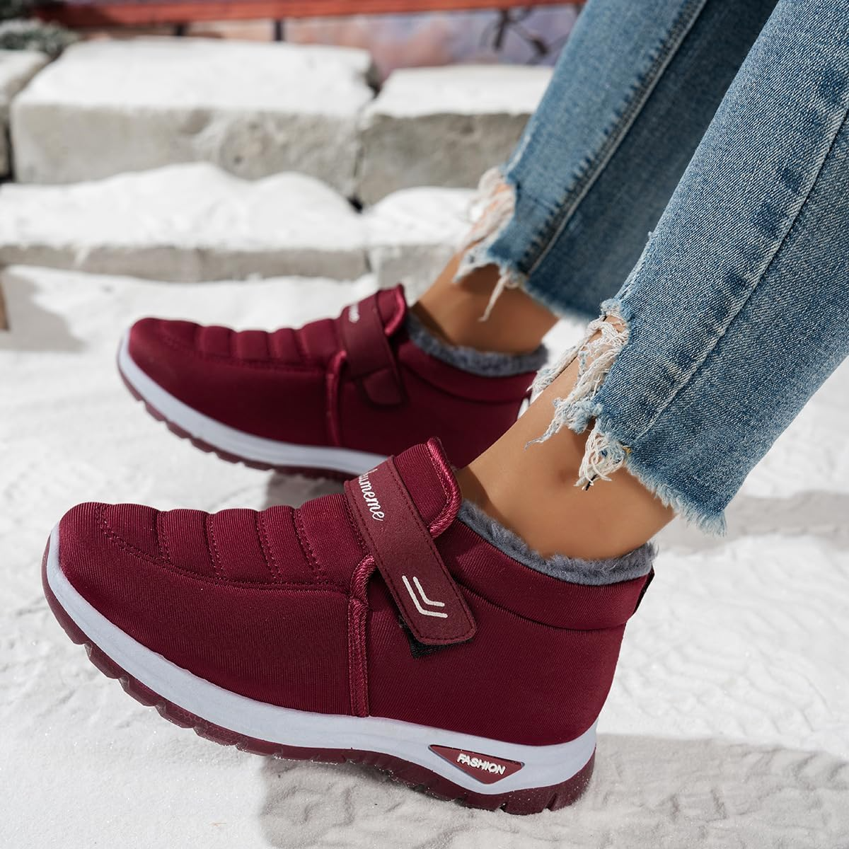 🔥 𝗟𝗘𝗧𝗭𝗧𝗘𝗥 𝗧𝗔𝗚: 𝟴𝟬 % 𝗥𝗔𝗕𝗔𝗧𝗧 – Damen Winter-Orthopädieschuhe – Warm, Weit geschnitten, Gepolsterte Sohle zur Schmerzlinderung