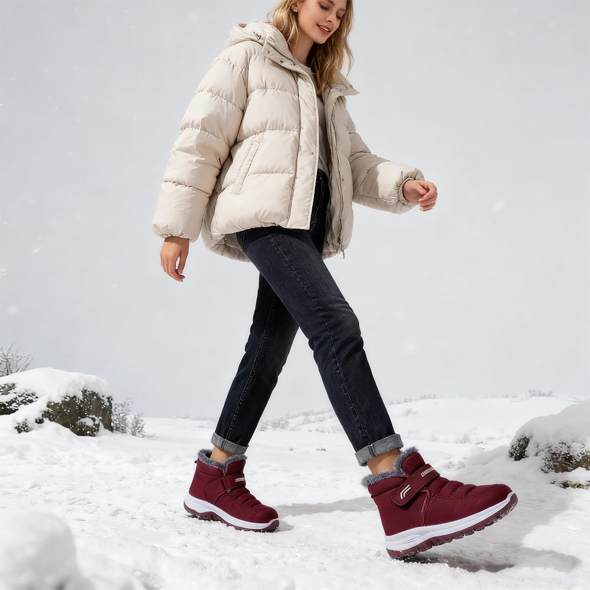🔥 𝗟𝗘𝗧𝗭𝗧𝗘𝗥 𝗧𝗔𝗚: 𝟴𝟬 % 𝗥𝗔𝗕𝗔𝗧𝗧 – Damen Winter-Orthopädieschuhe – Warm, Weit geschnitten, Gepolsterte Sohle zur Schmerzlinderung