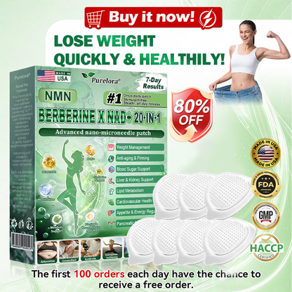 🏥Online Pharmacy | 𝐏𝐮𝐫𝐞𝐥𝐨𝐫𝐚® 𝐍𝐌𝐍 𝐁𝐄𝐑𝐁𝐄𝐑𝐈𝐍𝐄 𝐱 𝐍𝐀𝐃 𝟐𝟎-𝐢𝐧-𝟏 𝐀𝐝𝐯𝐚𝐧𝐜𝐞𝐝 𝐍𝐚𝐧𝐨 𝐌𝐢𝐜𝐫𝐨𝐧𝐞𝐞𝐝𝐥𝐞 𝐏𝐚𝐭𝐜𝐡  (Just once daily, visible changes in 7 days) ✅ Supports weight management, loose skin, diabetes care, sleep apnea, joint comfort, and more