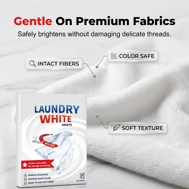 🤍Last Day 50% OFF--Deep Cleaning Laundry Whitening Sheets🌿